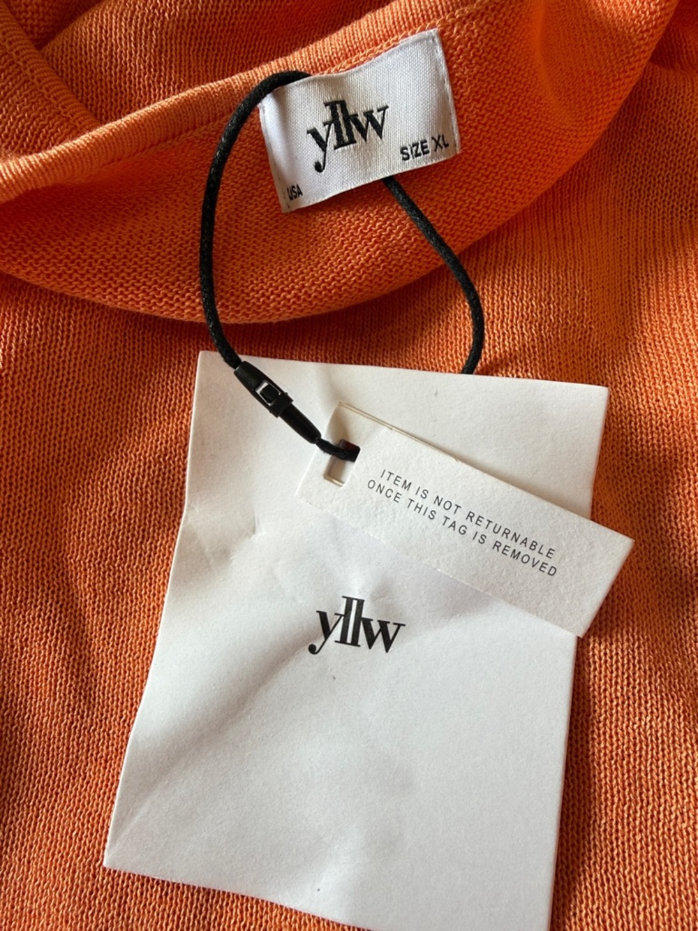 Delphine Dress Yellow the label-peach knit backless mini dress - Picture 5 of 5